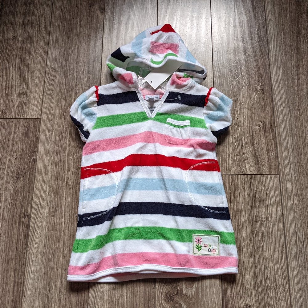 [KIDS 2/$30] NWT Baby Girl (6-12M) - GAP Terry Hooded Dress with Bloomer Set
